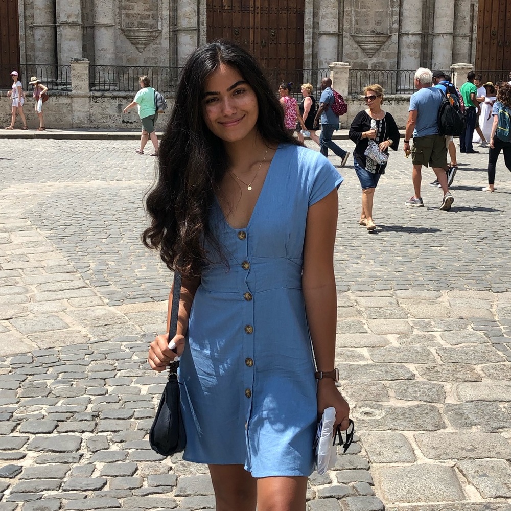 Cotton On Button Up Blue Dress